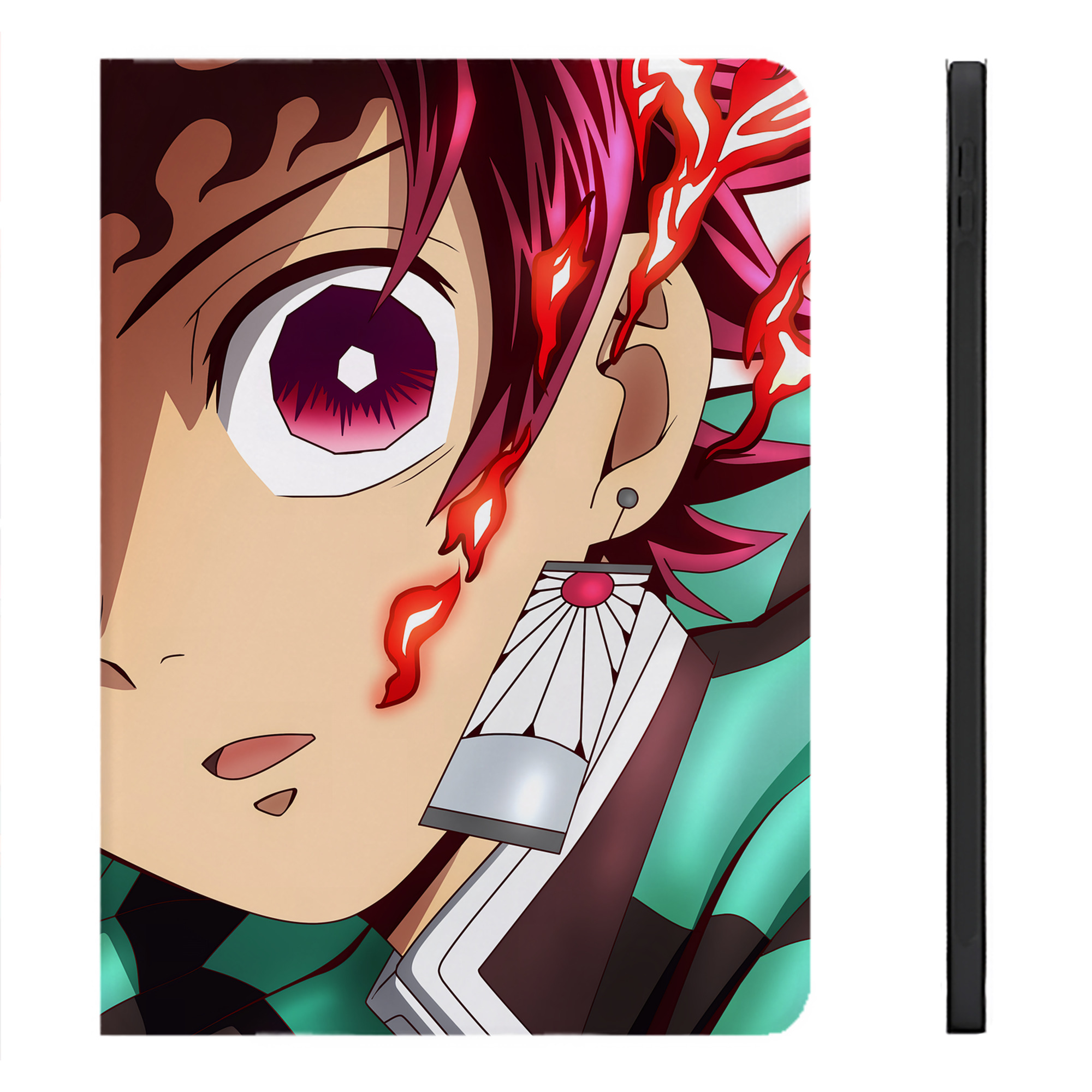 （画像用） 鬼滅の刃（きめつのやいば）竈門 炭治郎／かまど たんじろう Kamado Tanjirou IPadケース ペンホルダー付き ブックスタイルデザイン